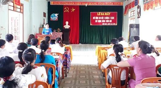 Vĩnh Thái: Ra mắt mô hình “Chi hội Phụ nữ 5 không 3 sạch, xây dựng nông thôn mới”